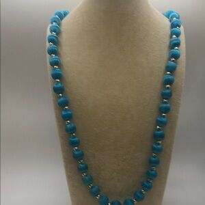 Elegant Blue Beaded Necklace
